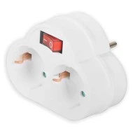 Αντάπτορας ρεύματος SONORA PAW201 3500W 16A δύο θέσεων σούκο με διακόπτη on/off
