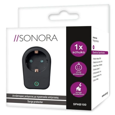 Αντάπτορας ρεύματος SONORA SPAB100 3500W 250V 16A με προστασία υπέρτασης