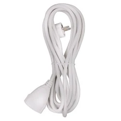 Προέκταση καλωδίου σούκο 5 μέτρα SONORA EC5W100 3 x 1.5 mm² 3500W 250V 16A σε λευκό χρώμα