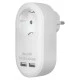 Ανταπτόρας SONORA PAW100-2USB24 3680W με pass-through και 2 θύρες φόρτισης USB (2.4Α)