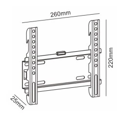 Σταθερή επιτοίχια βάση στήριξης SONORA WonderWall 200 Fixed για τηλεοράσεις LED/LCD από 19" -  42"