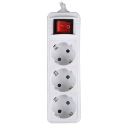 Πολύπριζο SONORA PSW301-3M 3 θέσεων με διακόπτη ON/OFF και καλώδιο 3m σε λευκό χρώμα