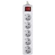 Πολύπριζο 5 θέσεων SONORA PSW501-3M με διακόπτη ON/OFF και καλώδιο 3m σε λευκό χρώμα
