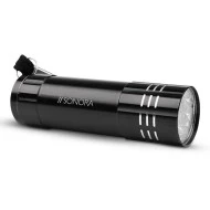 Αλουμινένιος mini φακός χειρός LED SONORA BLACK RAY 30lm ψυχρό φως 6000k σε μαύρο χρώμα