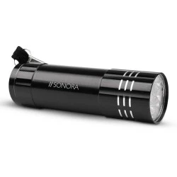 Αλουμινένιος mini φακός χειρός LED SONORA BLACK RAY 30lm ψυχρό φως 6000k σε μαύρο χρώμα
