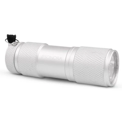 Mini φακός χειρός αλουμινένιος LED SONORA SILVER VERTEX 30lm 6000k σε ασημί χρώμα