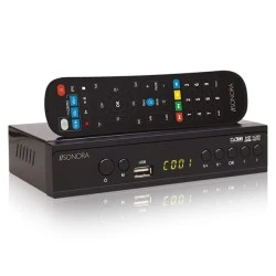 Επίγειος ψηφιακός δέκτης SONORA DVB-T2 H265 MPEG-4 / H.265 / FULL HD 2 σε 1 για τηλεόραση & δέκτη