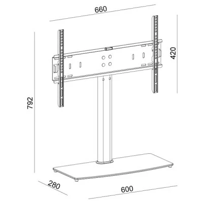 Επιτραπέζια βάση στήριξης SONORA EliteStand 600 Fixed για τηλεοράσεις LED/LCD από 32" - 65"
