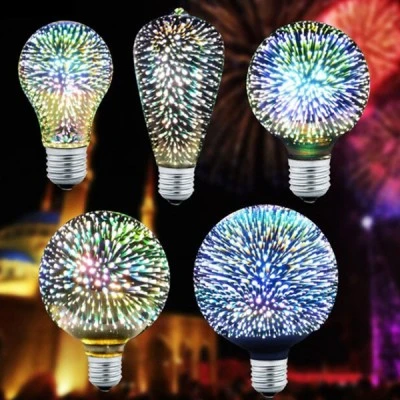 Διακοσμητικός λαμπτήρας led E27-ST64-3D ισχύος 7W 230V πολύχρωμο φως δέσμης 360° Διακοσμητικός λαμπτήρας led E27-ST64-3D ισχύος 7W 230V πολύχρωμο φως δέσμης 360°