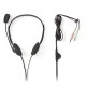 Στερεοφωνικό on-ear headset σε μαύρο χρώμα με σύνδεση 2x3.5mm και ενσωματωμένο μικρόφωνο