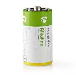 Αλκαλικές μπαταρίες LR14 C NEDIS BAAKLR142BL 1.5V σε blister 2 μπαταριών