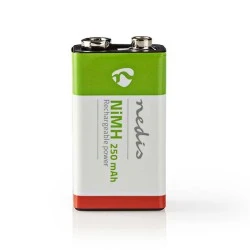 Επαναφορτιζόμενη μπαταρία NEDIS BANM9HF91B 9V NiMH 250mAH σε blister 1 τεμαχίου