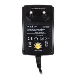 Τροφοδοτικό Universal 18W switching NEDIS με συμπαγή σχεδιασμό έξοδο 3-12V και ενδεικτική λυχνία LED