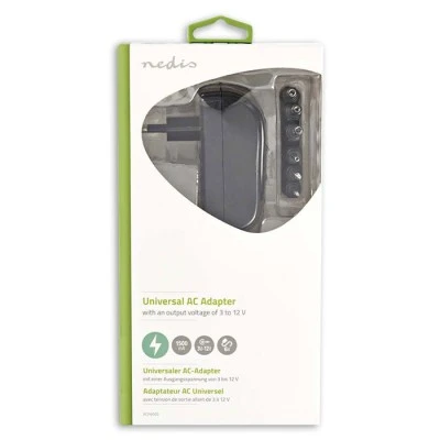 Τροφοδοτικό Universal 18W switching NEDIS με συμπαγή σχεδιασμό έξοδο 3-12V και ενδεικτική λυχνία LED Τροφοδοτικό Universal 18W switching NEDIS με συμπαγή σχεδιασμό έξοδο 3-12V και ενδεικτική λυχνία LED
