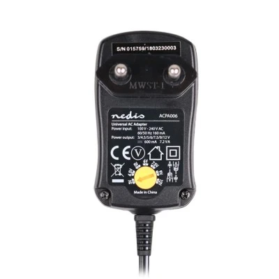 Universal τροφοδοτικό NEDIS 7.2W switching με συμπαγή σχεδιασμό έξοδο 3-12V & ενδεικτική λυχνία LED Universal τροφοδοτικό NEDIS 7.2W switching με συμπαγή σχεδιασμό έξοδο 3-12V & ενδεικτική λυχνία LED