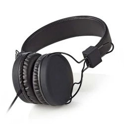On-ear ακουστικά με καλώδιο 1.20m NEDIS HPWD1100BK 20 Hz - 20ΚHz αναδιπλούμενα σε μαύρο χρώμα