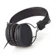 On-ear ακουστικά με καλώδιο 1.20m NEDIS HPWD1100BK 20 Hz - 20ΚHz αναδιπλούμενα σε μαύρο χρώμα