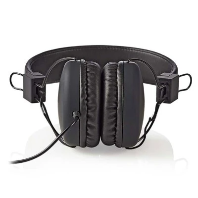 On-ear ακουστικά με καλώδιο 1.20m NEDIS HPWD1100BK 20 Hz - 20ΚHz αναδιπλούμενα σε μαύρο χρώμα