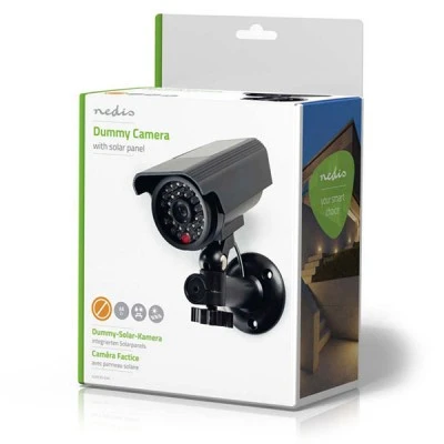 Ομοίωμα κάμερας Security για εξωτερικό χώρο με IR LED κόκκινο χρώμα εύκολη εγκατάσταση μαύρο χρώμα