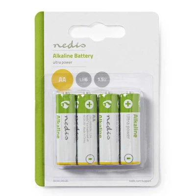 Αλκαλική μπαταρία LR06 AA NEDIS BAAKLR64BL 1.5V σε συσκευασία 4 μπαταριών