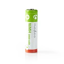 Επαναφορτιζόμενες μπαταρίες ΑΑ Νi-MH 2000 mAh 1.2V NEDIS BANM20HR64B σε blister 4 μπαταριών