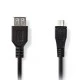 Αντάπτορας / καλώδιο NEDIS CCGP60570BK02 USB 2.0 θηλυκό σε USB micro B αρσενικό
