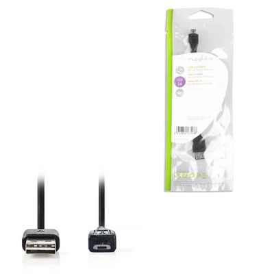 Αντάπτορας / καλώδιο NEDIS CCGP60570BK02 USB 2.0 θηλυκό σε USB micro B αρσενικό