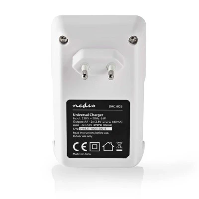 Φορτιστής NEDIS BACH05 230V AC 50Hz για μπαταρίες ΑΑ/ΑΑΑ
