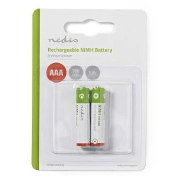 Επαναφορτιζόμενη μπαταρία NEDIS BANM7HR032B ΑΑΑ Νi-MH 700 mAh 1.2V σε blister 2 τεμαχίων