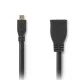 Αντάπτορας NEDIS CVGP34790BK02 High Speed HDMI, HDMI micro - HDMI θηλ. 0.20m με επίχρυσες επαφές