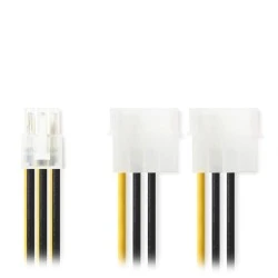 Καλώδιο-splitter τροφοδοσίας NEDIS CCGP74210VA015 PCI Express 6-pin σε 2x Molex 4-pin 0.15m