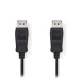 Καλώδιο NEDIS CCGP37010BK20 DisplayPort αρσενικό σε αρσενικό 2m 3840x2160 για σύνδεση οθόνης σε Η/Υ