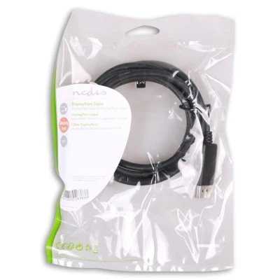 Καλώδιο NEDIS CCGP37010BK20 DisplayPort αρσενικό σε αρσενικό 2m 3840x2160 για σύνδεση οθόνης σε Η/Υ