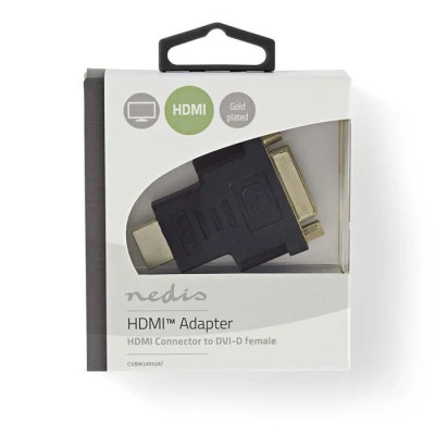 Αντάπτορας DVI-D θηλυκό σε HDMI αρσενικό NEDIS CVBW34910AT με επίχρυσες επαφές Αντάπτορας DVI-D θηλυκό σε HDMI αρσενικό NEDIS CVBW34910AT με επίχρυσες επαφές