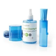 Σετ καθαρισμού 3 σε 1 NEDIS CLSN120BU 200ml υγρό πανάκι και βουρτσάκι