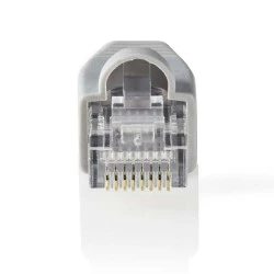 Αντάπτορας NEDIS CCBW89355GY CΑΤ 6 UTP RJ45 αρσενικό με καπάκια σε σετ 10 τεμαχίων
