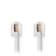 Tηλεφωνικό καλώδιο NEDIS TCGP90200WT100 RJ11 αρσενικό σε RJ11 αρσενικό 10.0 μ. λευκό Tηλεφωνικό καλώδιο NEDIS TCGP90200WT100 RJ11 αρσενικό σε RJ11 αρσενικό 10.0 μ. λευκό