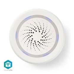 Έξυπνη σειρήνα WiFi 85dB NEDIS WIFISI10CWT με οκτώ διαφορετικούς ήχους συμβατό με Google Home