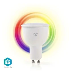 Έξυπνη λάμπα LED Wi-Fi σε RGB και θερμό λευκό GU10 4,5W 380lm NEDIS WIFILC10WTGU10