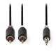 Kαλώδιο NEDIS CABW22200AT05 2x RCA αρσενικό σε 3,5mm Stereo αρσενικό 0.5m