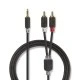 Kαλώδιο NEDIS CABW22200AT05 2x RCA αρσενικό σε 3,5mm Stereo αρσενικό 0.5m