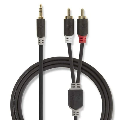 Καλώδιο NEDIS CABW22200AT20 2x RCA αρσενικό σε 3,5mm Stereo αρσενικό μήκους 2m Καλώδιο NEDIS CABW22200AT20 2x RCA αρσενικό σε 3,5mm Stereo αρσενικό μήκους 2m