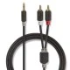 Καλώδιο NEDIS CABW22200AT20 2x RCA αρσενικό σε 3,5mm Stereo αρσενικό μήκους 2m Καλώδιο NEDIS CABW22200AT20 2x RCA αρσενικό σε 3,5mm Stereo αρσενικό μήκους 2m