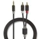 Καλώδιο NEDIS CABW22200AT10 2x RCA αρσενικό σε 3,5mm Stereo αρσενικό μήκους 1m