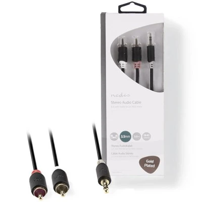 Καλώδιο NEDIS CABW22200AT30 2x RCA αρσενικό σε 3,5mm Stereo αρσενικό μήκους 3m