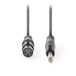 Καλώδιο NEDIS COTH15120GY30 3-Pin XLR θηλυκό σε 6.35mm αρσενικό μήκους 3.0m Καλώδιο NEDIS COTH15120GY30 3-Pin XLR θηλυκό σε 6.35mm αρσενικό μήκους 3.0m