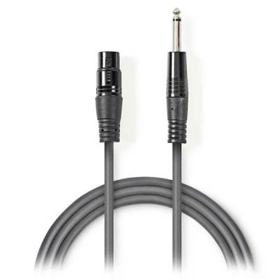 Καλώδιο NEDIS COTH15120GY30 3-Pin XLR θηλυκό σε 6.35mm αρσενικό μήκους 3.0m