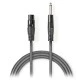 Καλώδιο NEDIS COTG15120GY100 3-Pin XLR θηλυκό σε 6.35mm αρσενικό μήκους 10.0m