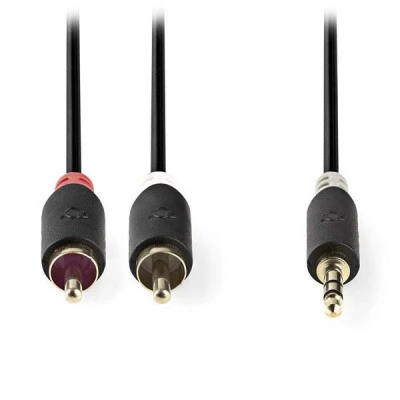 Καλώδιο NEDIS CABW22200AT100 2x RCA αρσενικό σε 3,5mm Stereo αρσενικό μήκους 10m