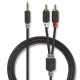 Καλώδιο NEDIS CABW22200AT100 2x RCA αρσενικό σε 3,5mm Stereo αρσενικό μήκους 10m